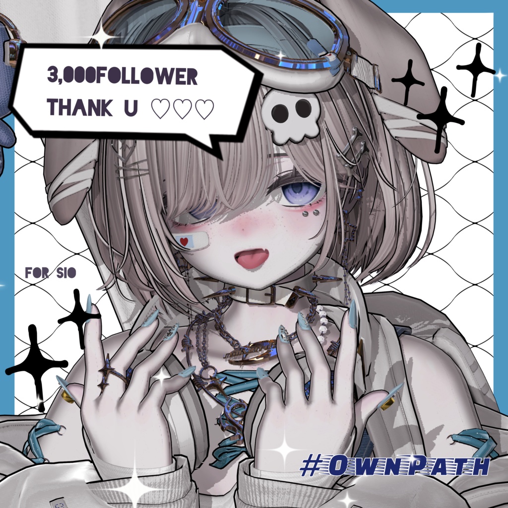 【17アバター対応】3,000人大感謝short naill【MA対応】