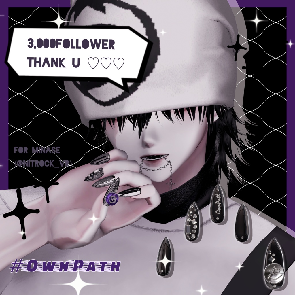 【17アバター対応】3,000人大感謝short naill【MA対応】