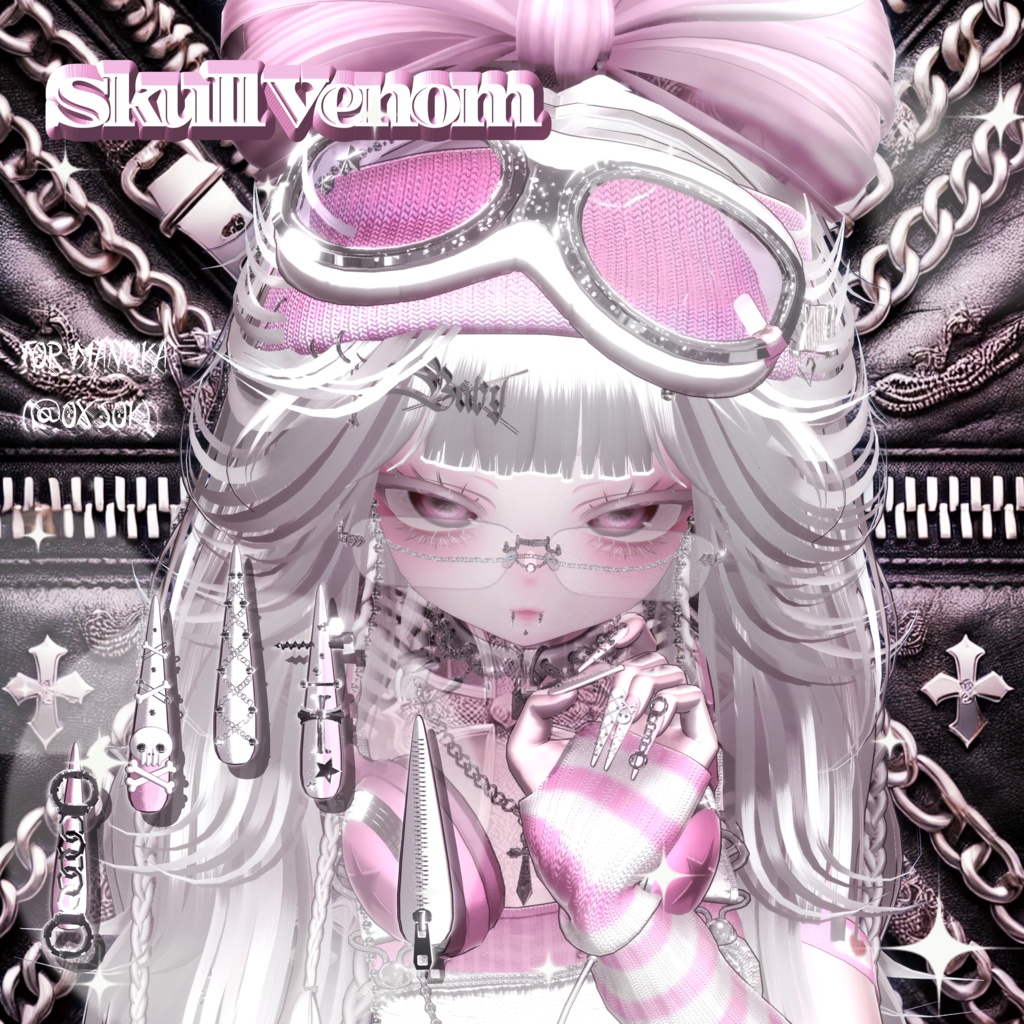 【14アバター対応】揺れる!Skull Venom long nail【MA対応】