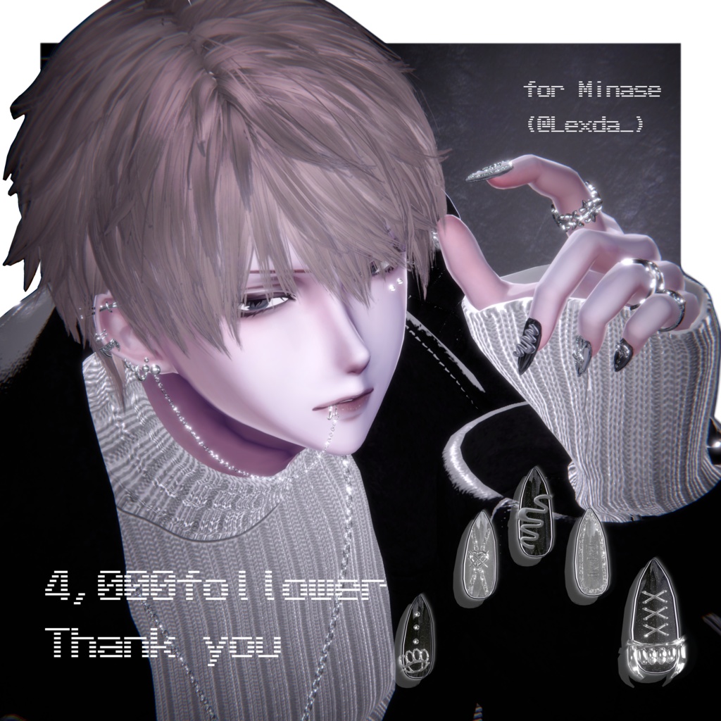 【18アバター対応】4,000人大感謝short nail【MA対応】