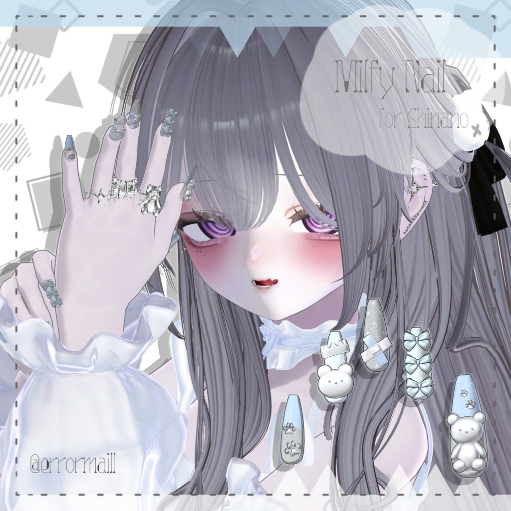 【12アバター対応】Milfyちゃんmotif Nail【MA対応】