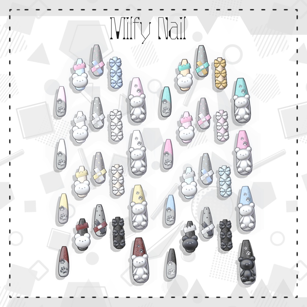 【12アバター対応】Milfyちゃんmotif Nail【MA対応】