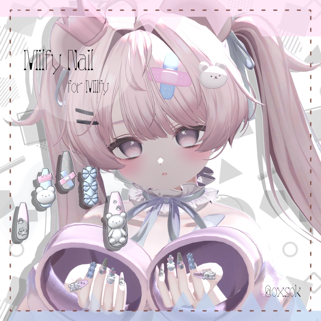 【12アバター対応】Milfyちゃんmotif Nail【MA対応】