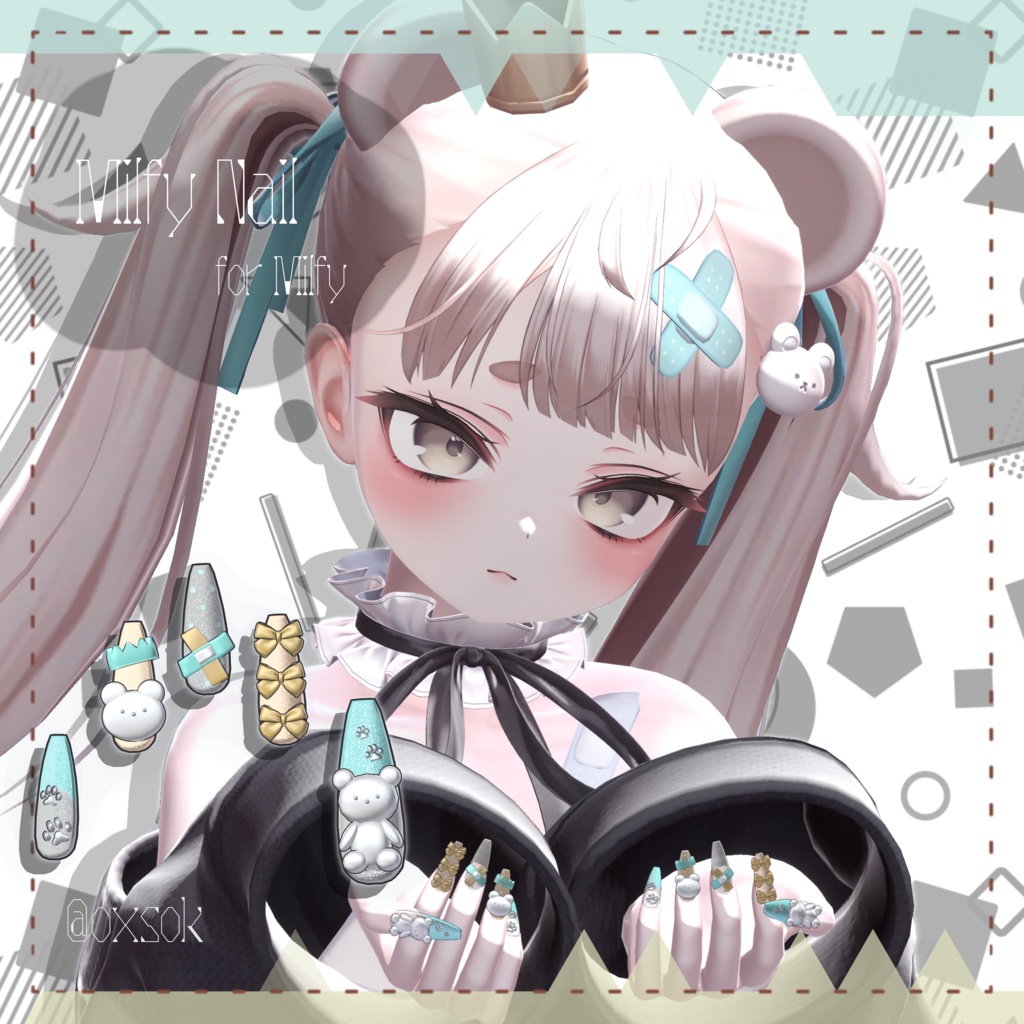 【12アバター対応】Milfyちゃんmotif Nail【MA対応】