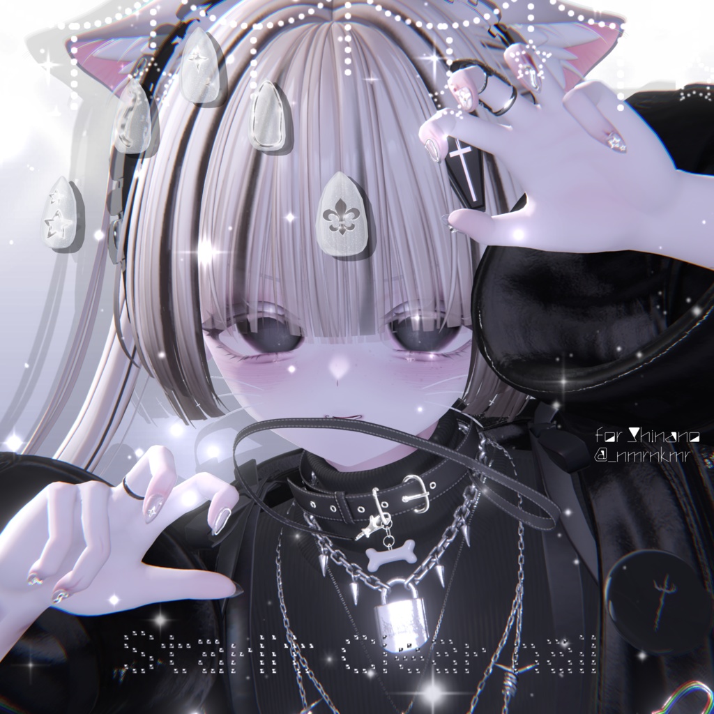 15アバター対応🌟【SALE】Starlit Clear Short Nail【MA対応】