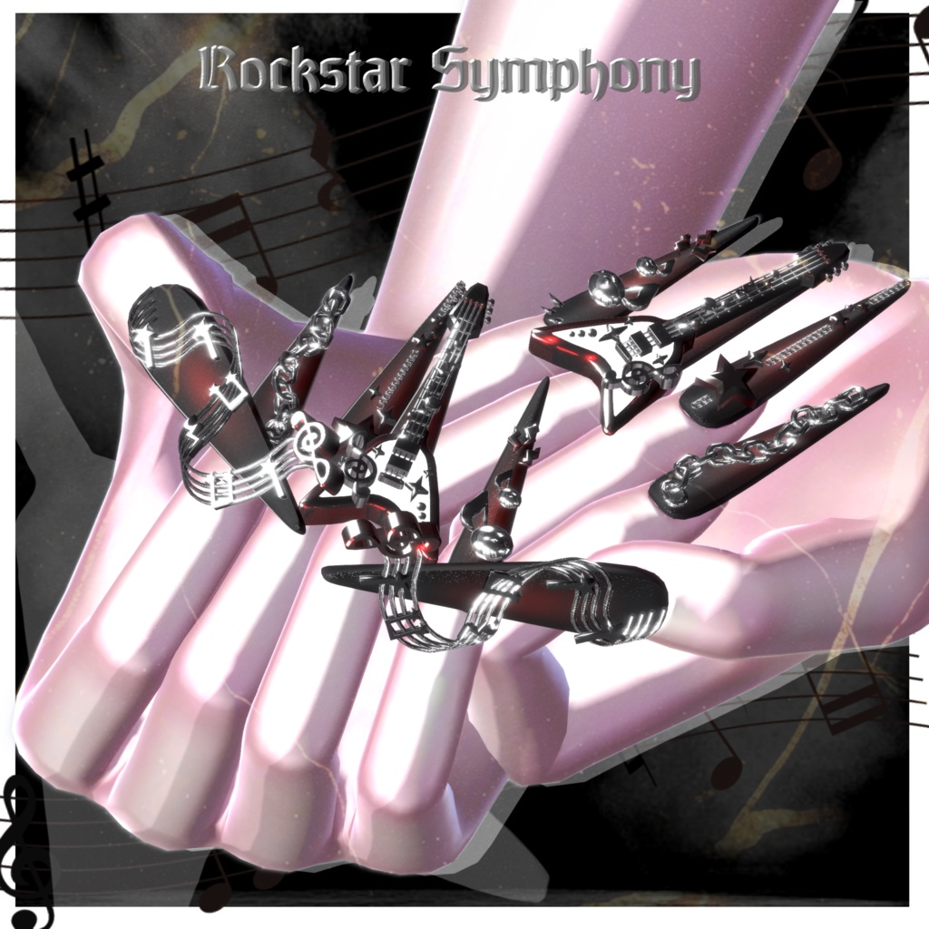 17アバター対応🎸✨Rockstar Symphony Long Nail【MA対応】