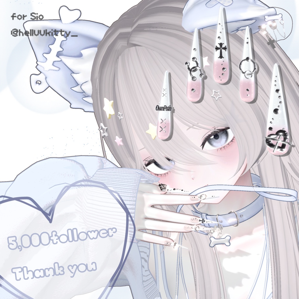 【23アバター対応】5,000人大感謝Long Nail【MA対応】