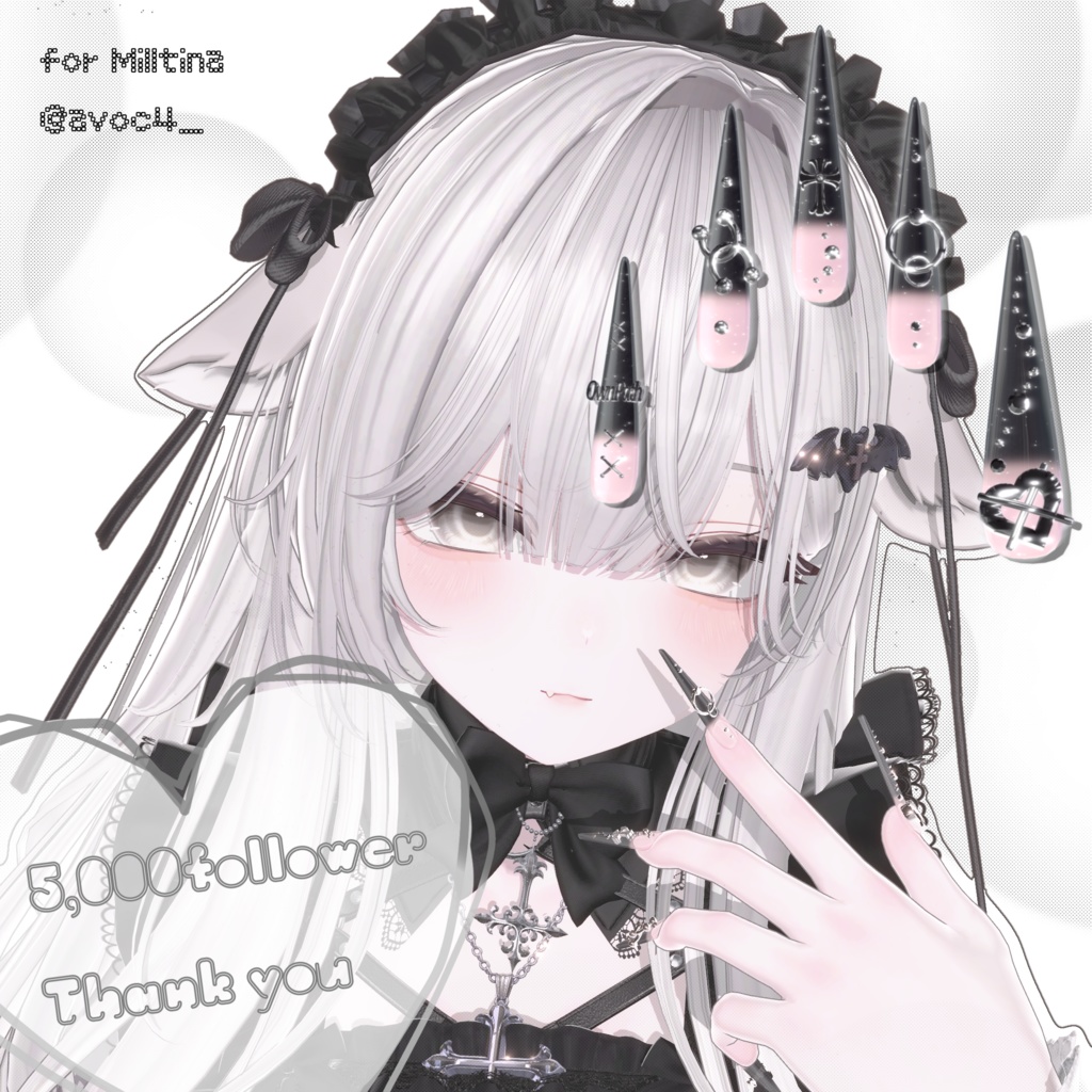 【23アバター対応】5,000人大感謝Long Nail【MA対応】