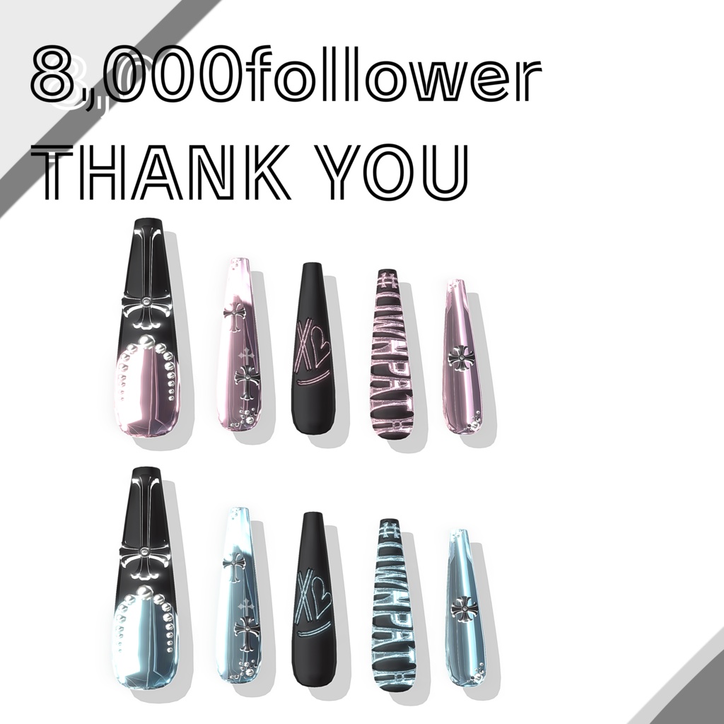 23アバター対応🌟☻#OwnPath 8000人大感謝Nail【MA対応】