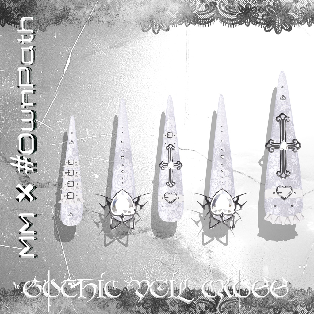18アバター対応🖤MM×#OwnPathコラボ🐱Gothic Veil Cross🖤【NA対応】