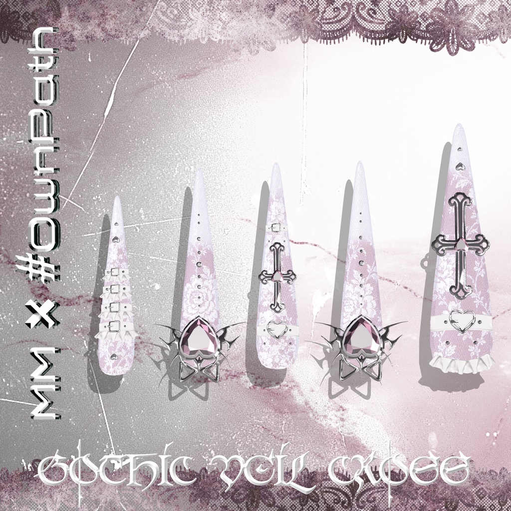 18アバター対応🖤MM×#OwnPathコラボ🐱Gothic Veil Cross🖤【NA対応】
