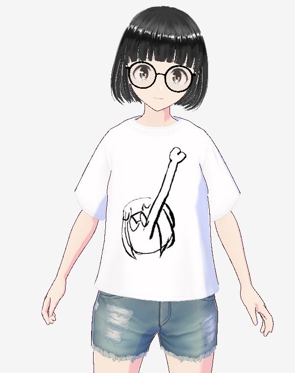 【vroid用】ロンキスTシャツ