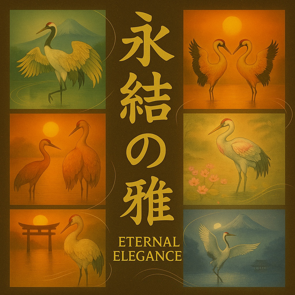 永結の雅 – 鶴舞六景 | 幻想和風スマホ壁紙 5枚セット+特典アート付き(30名限定)