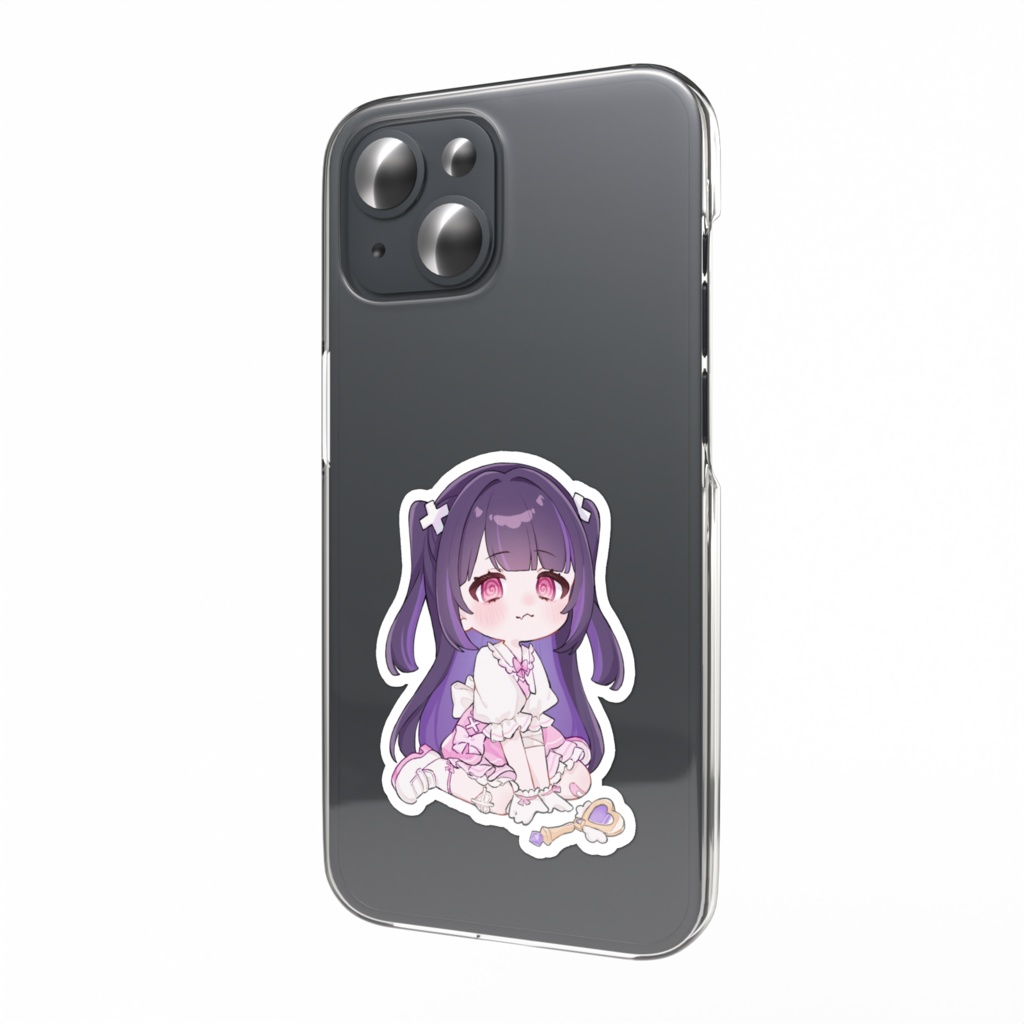 スマホステッカーB♡ (おすわり病み)
