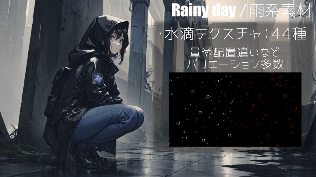 【ココフォリア(TRPG)&動画配信用】雨系演出素材【MP4&動くAPNG素材】