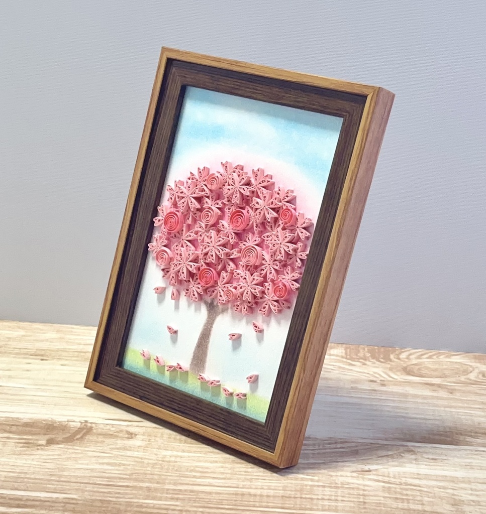 ペーパークイリング アート メルヘンな桜