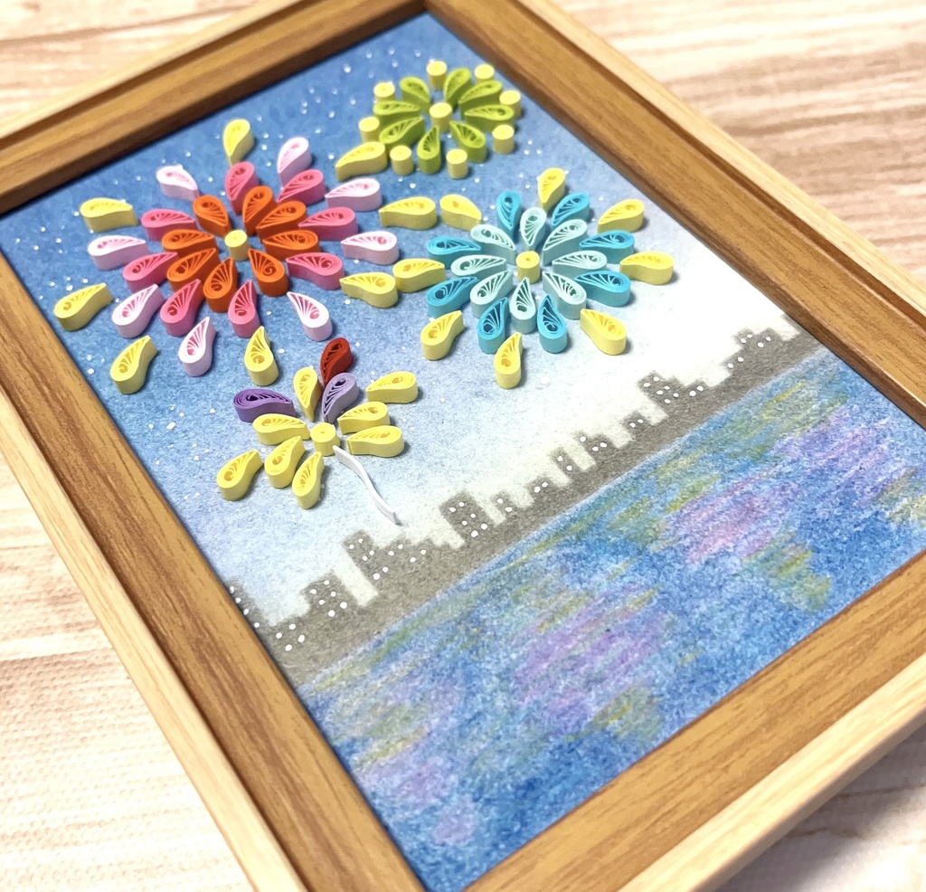 ペーパークイリング アート (街並み)