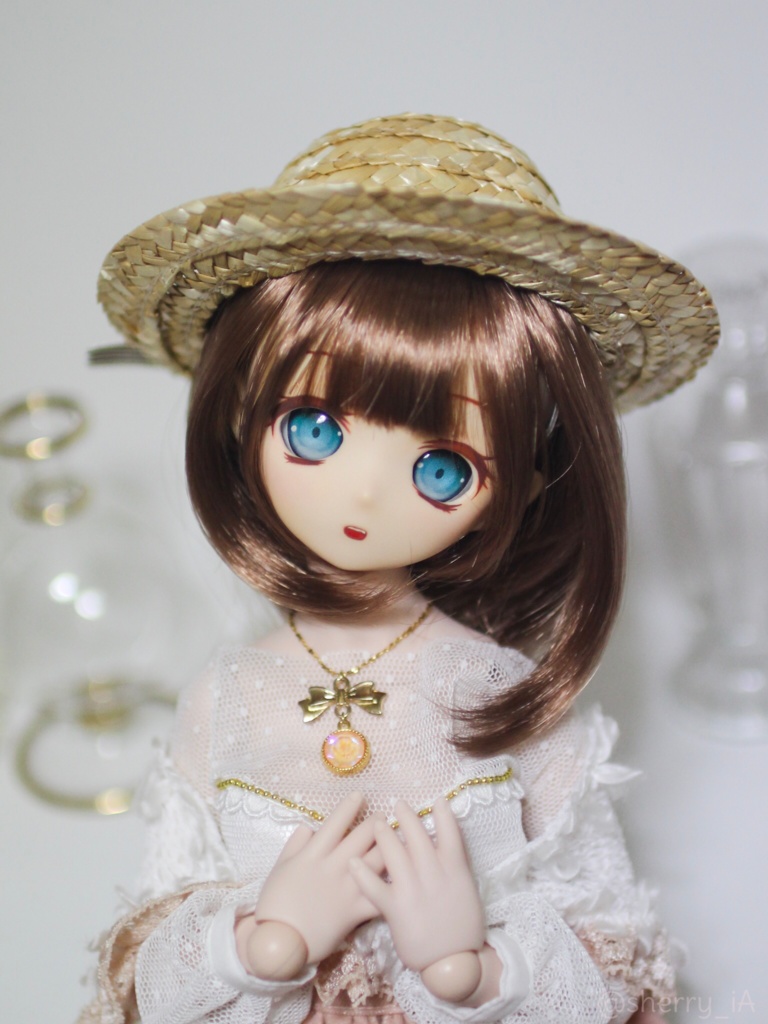 黄色いお花の麦わら帽子