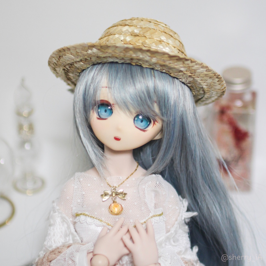 お花レースの麦わら帽子