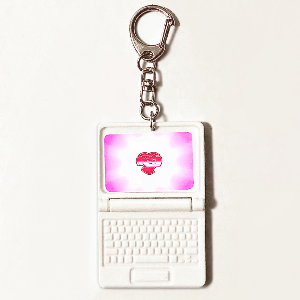 パソコンキーホルダー[白]