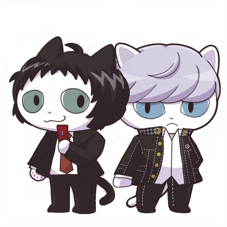 猫主人公＆猫足立アクリルキーホルダー