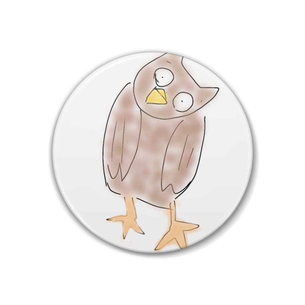 ふくろう(缶バッジ)