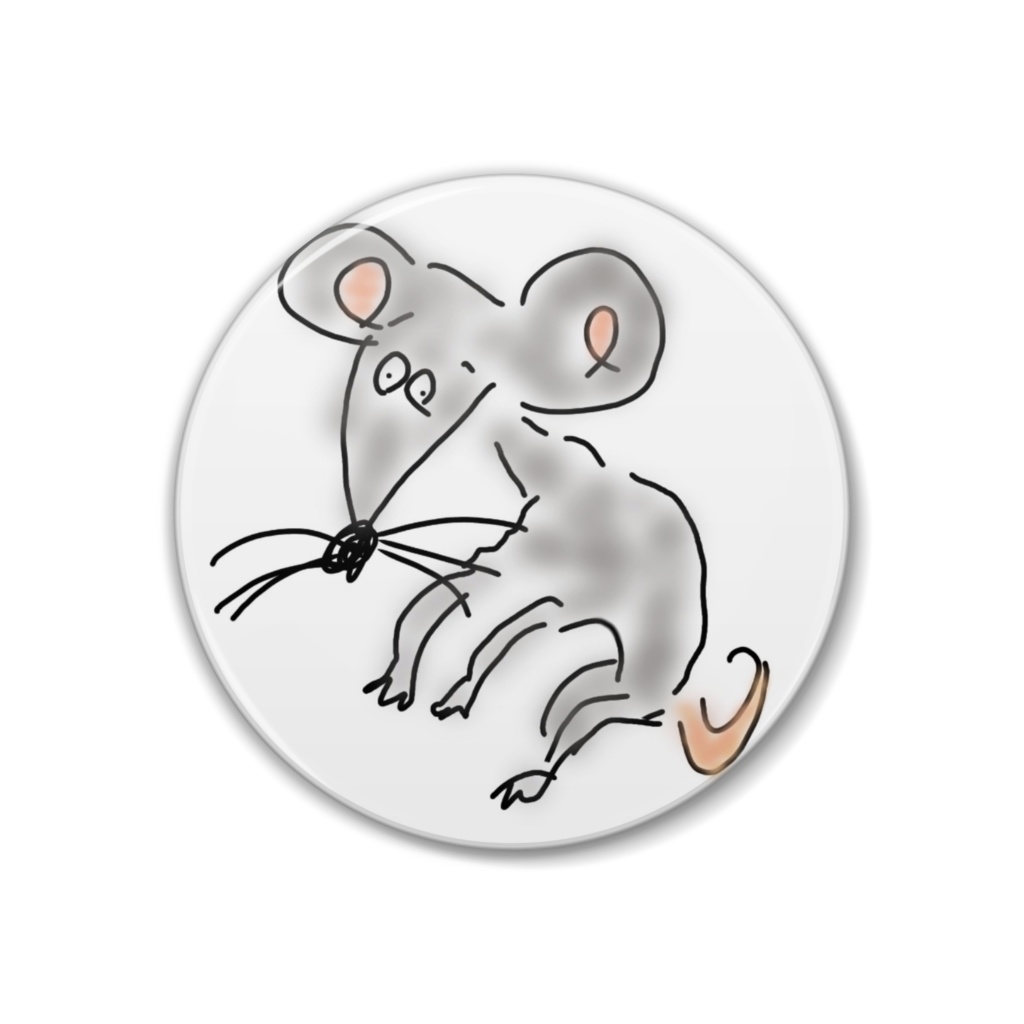 缶バッジ(ねずみ)