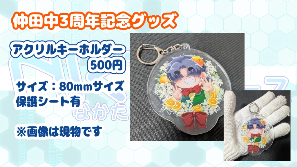 【仲田中3周年記念】3周年アクリルキーホルダー