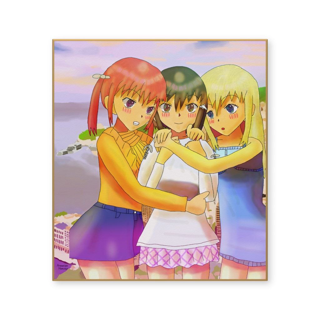 富や名誉より友や家族との絆の方が大切だ・色紙