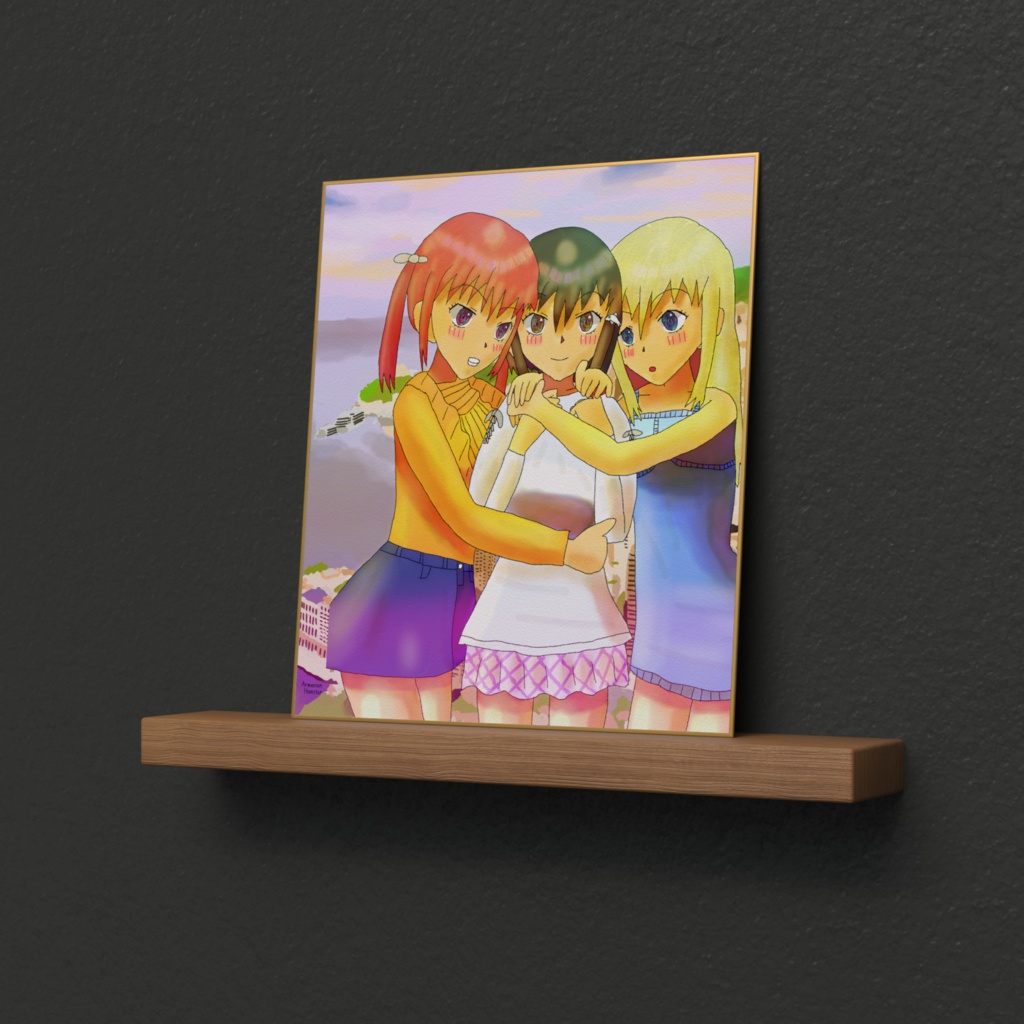 富や名誉より友や家族との絆の方が大切だ・色紙