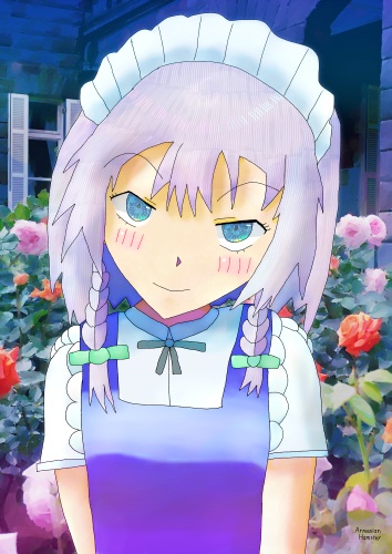 城とバラと咲夜さん１・JPG高解像度ファイル