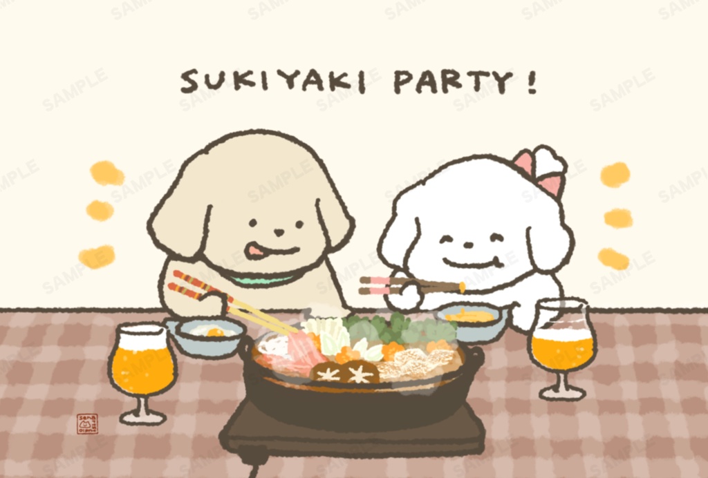 冬の待受⛄️すき焼きパーティー