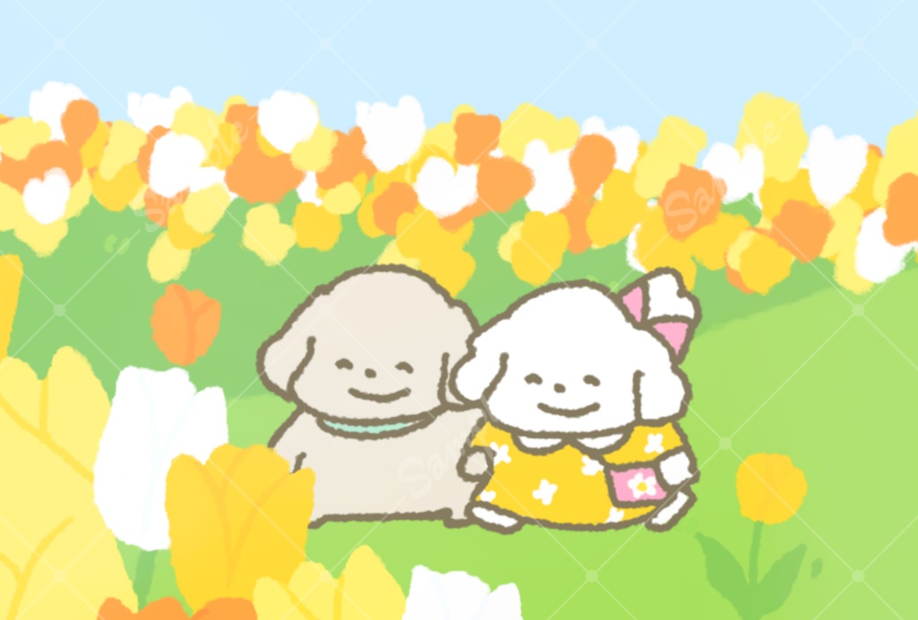 春の待受🌷チューリップ畑