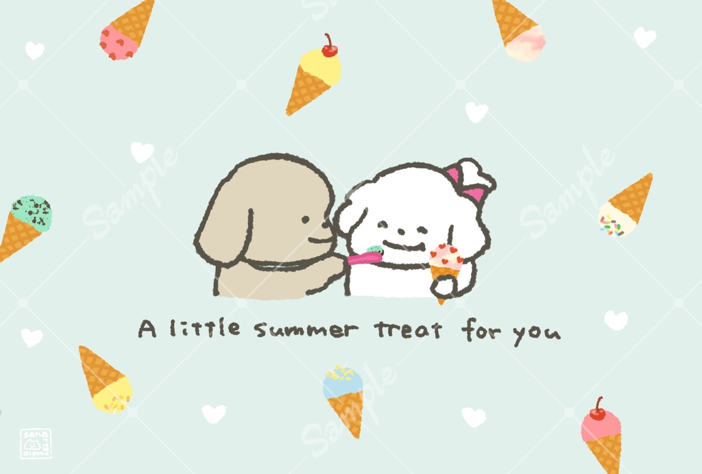 夏の待受＆カード🍨アイスクリーム