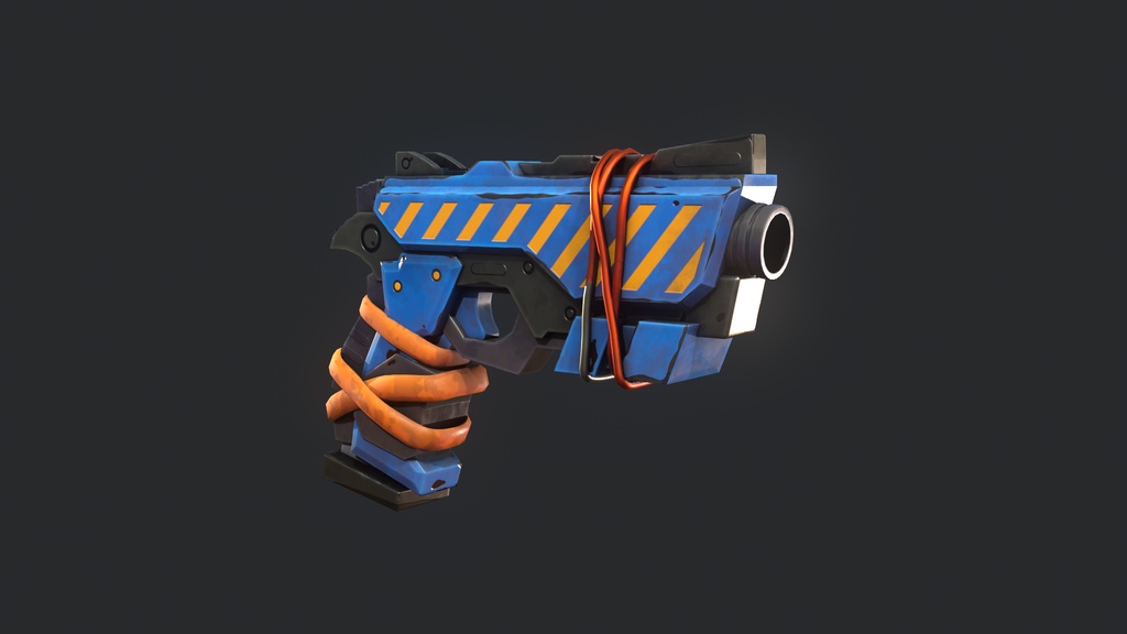 Stylized Hand painted Pistol