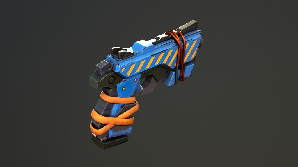 Stylized Hand painted Pistol