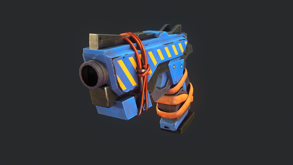 Stylized Hand painted Pistol