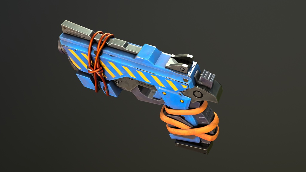 Stylized Hand painted Pistol