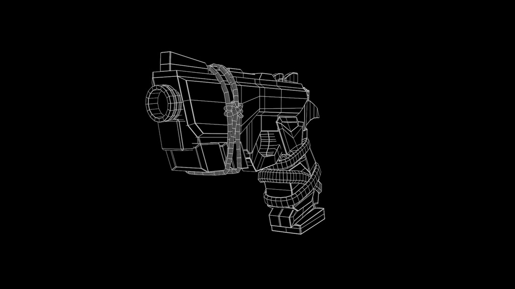 Stylized Hand painted Pistol