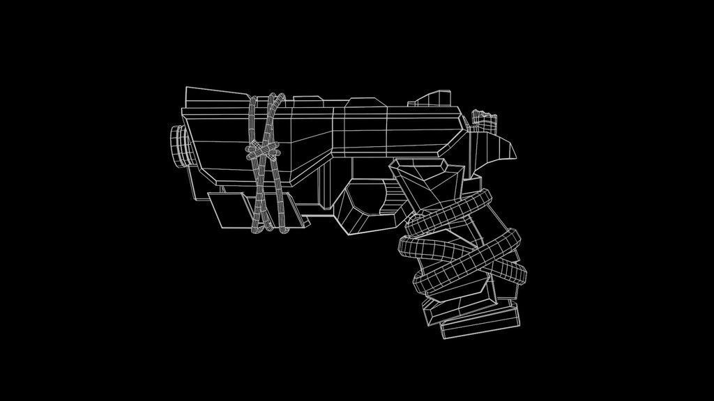 Stylized Hand painted Pistol