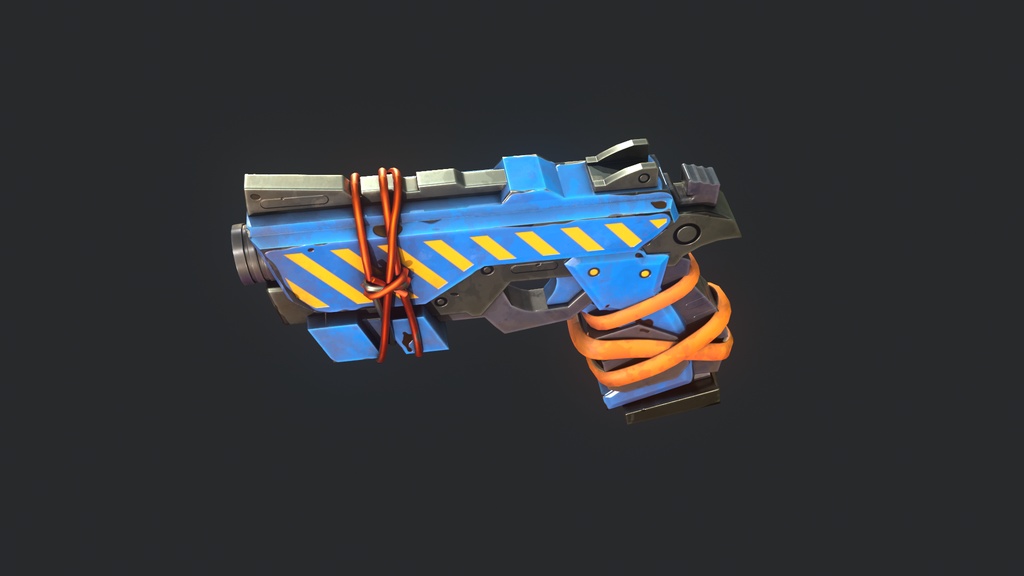 Stylized Hand painted Pistol