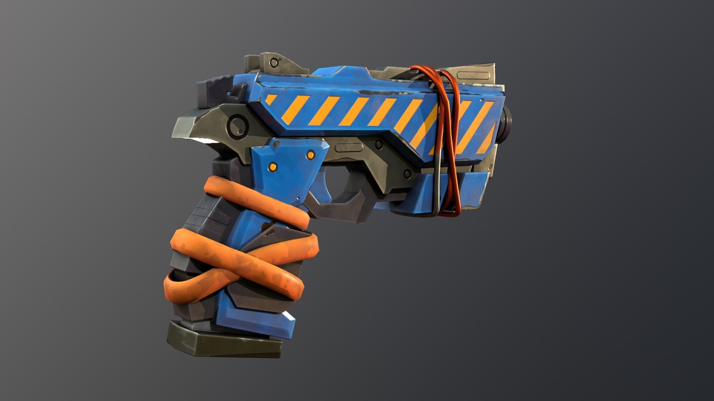 Stylized Hand painted Pistol