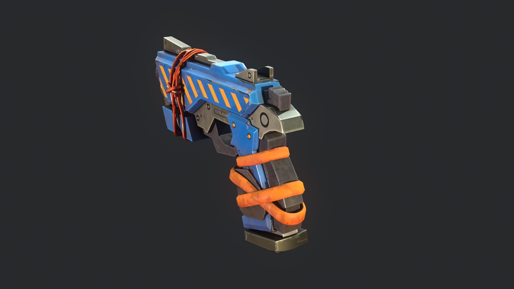 Stylized Hand painted Pistol
