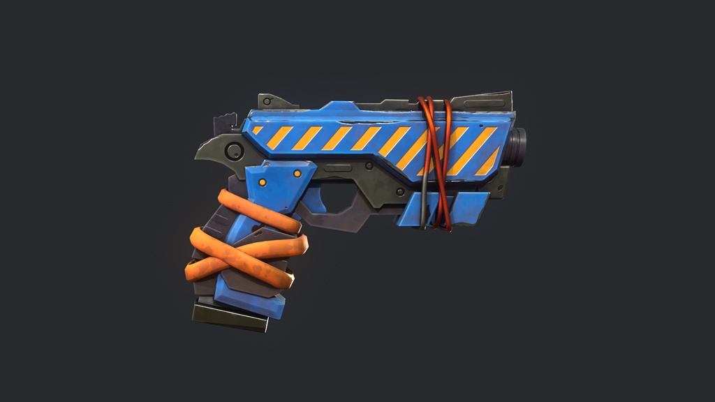 Stylized Hand painted Pistol