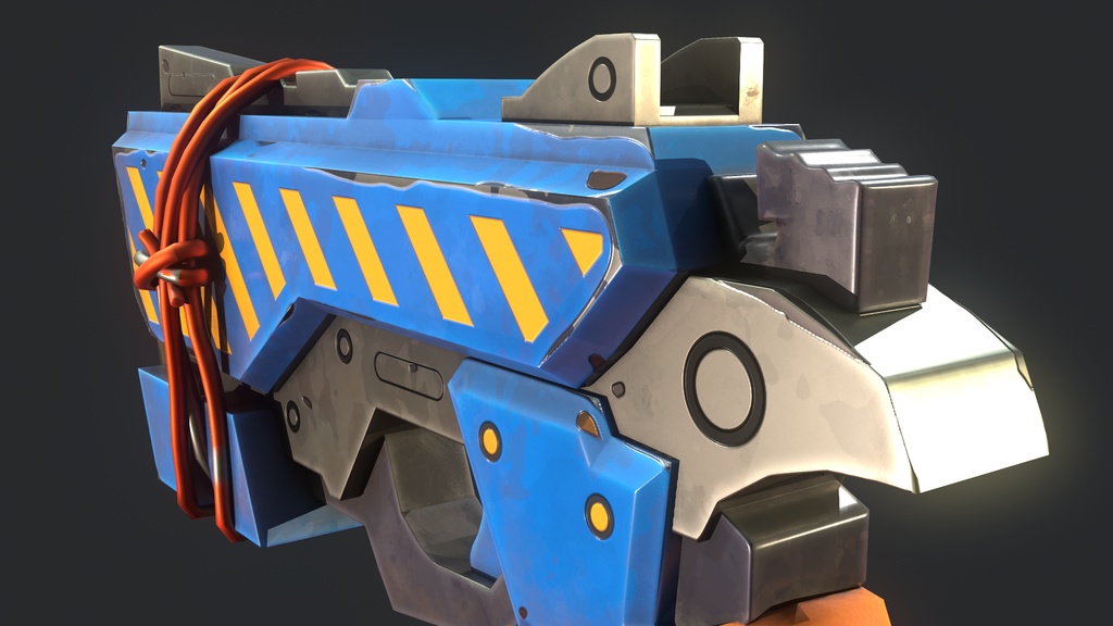 Stylized Hand painted Pistol