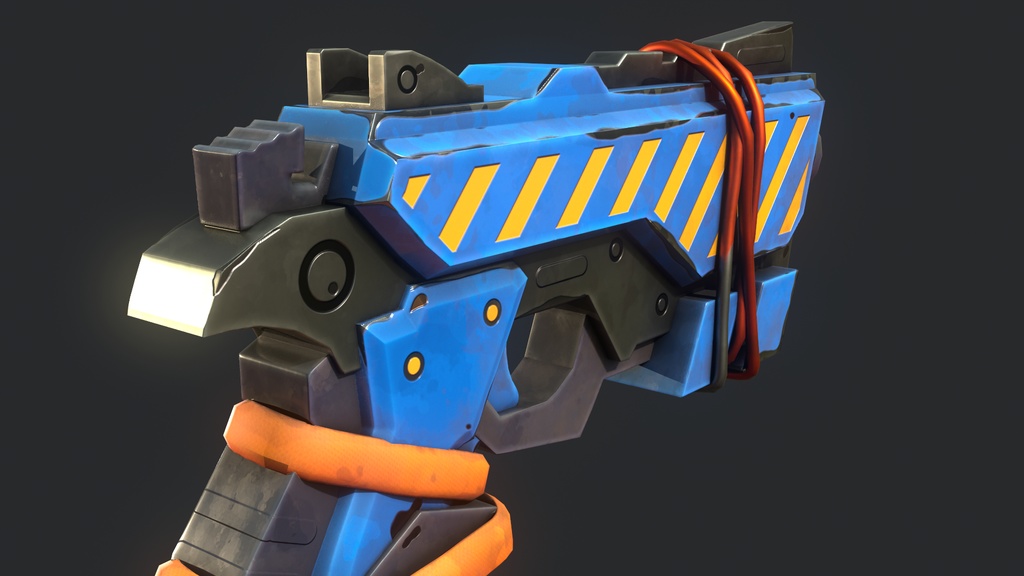 Stylized Hand painted Pistol