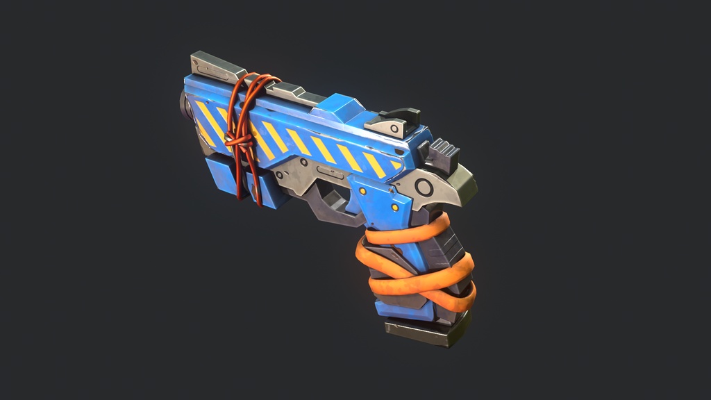 Stylized Hand painted Pistol