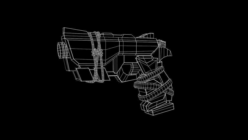 Stylized Hand painted Pistol