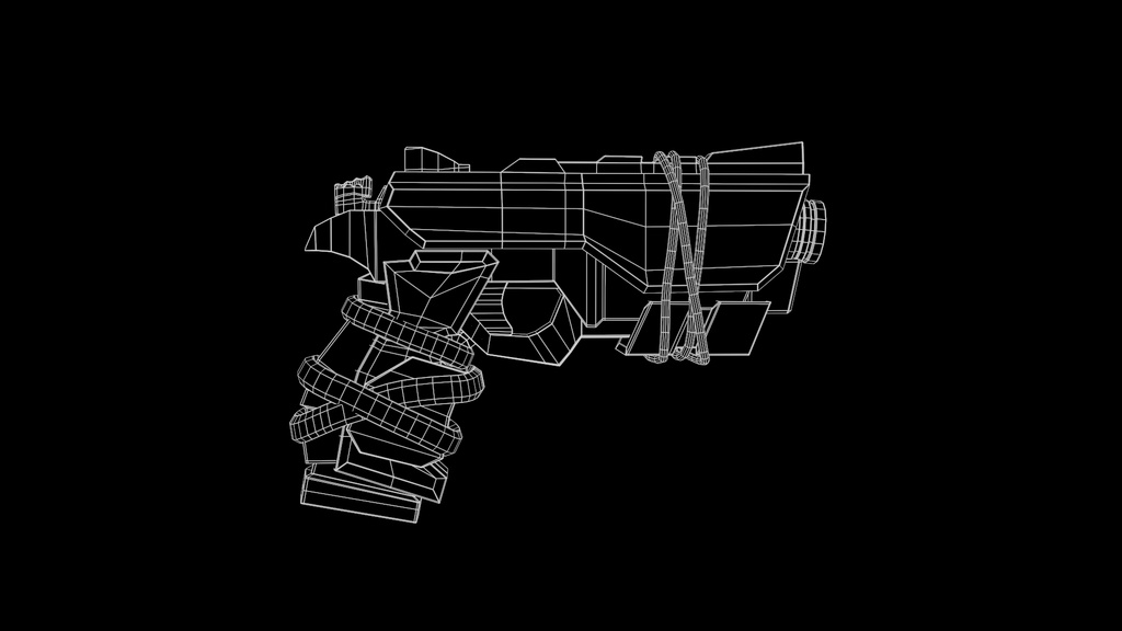 Stylized Hand painted Pistol