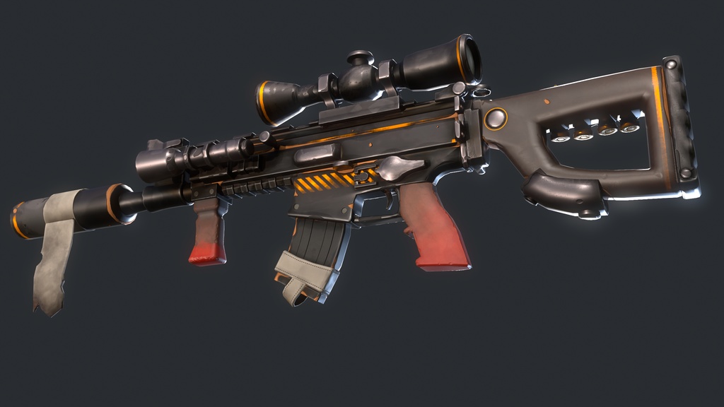 FN SCARL stylized Gun